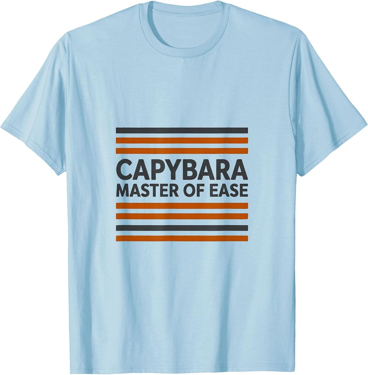 Men's Capybara Master of Ease Funny Animal Humor Meme Lover T-Shirt - Baby Blue