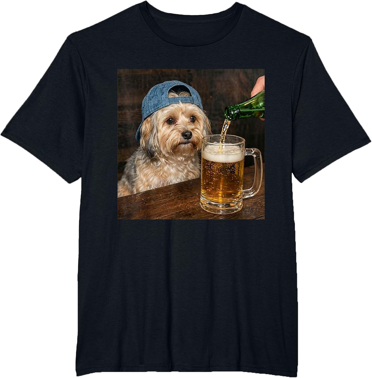 Havanese Drinking Beer Funny Havanese Dog Meme T-Shirt - Black