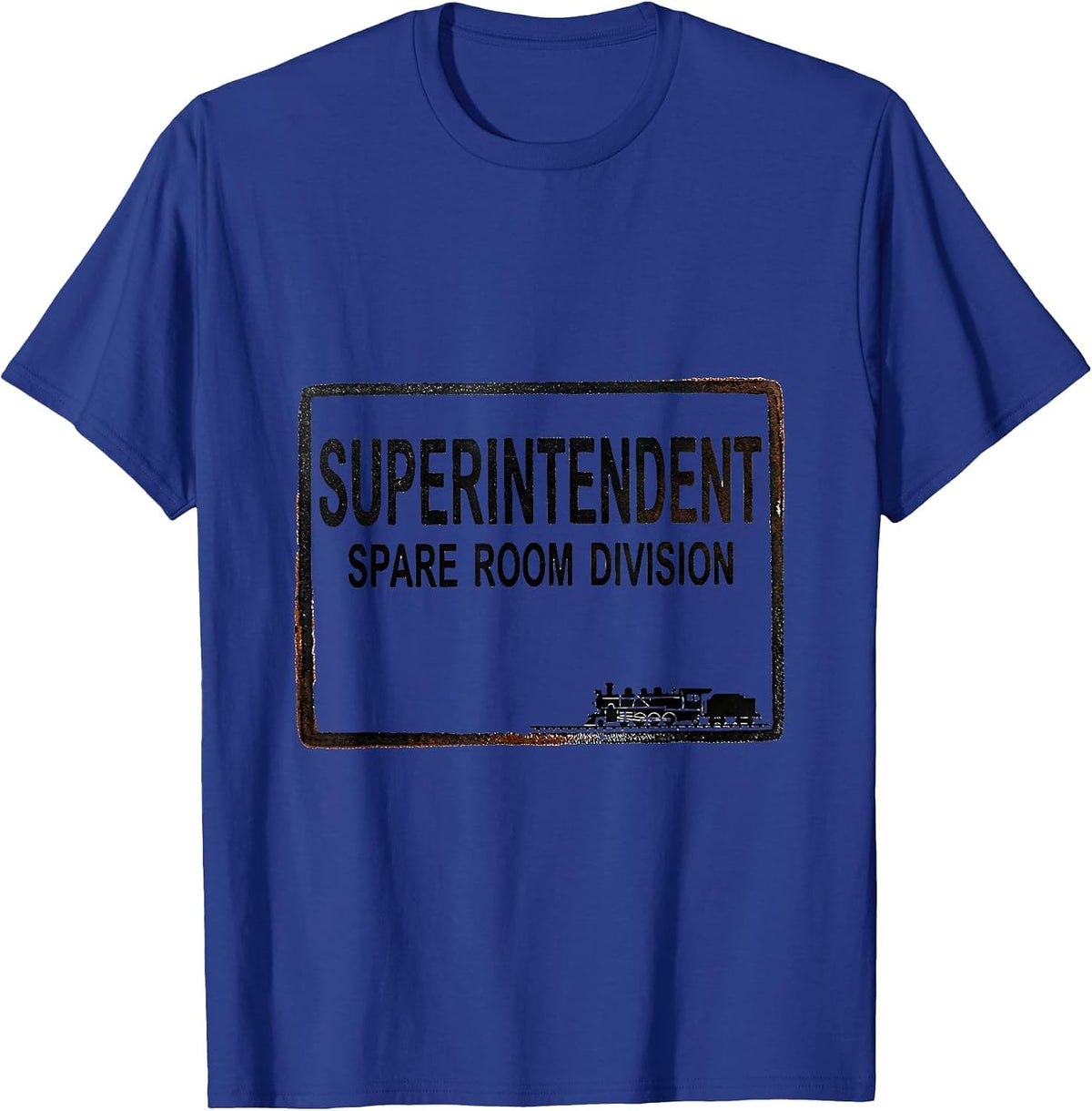 Superintendent Spare Room Division Vintage Steam Train T-Shirt - Royal Blue