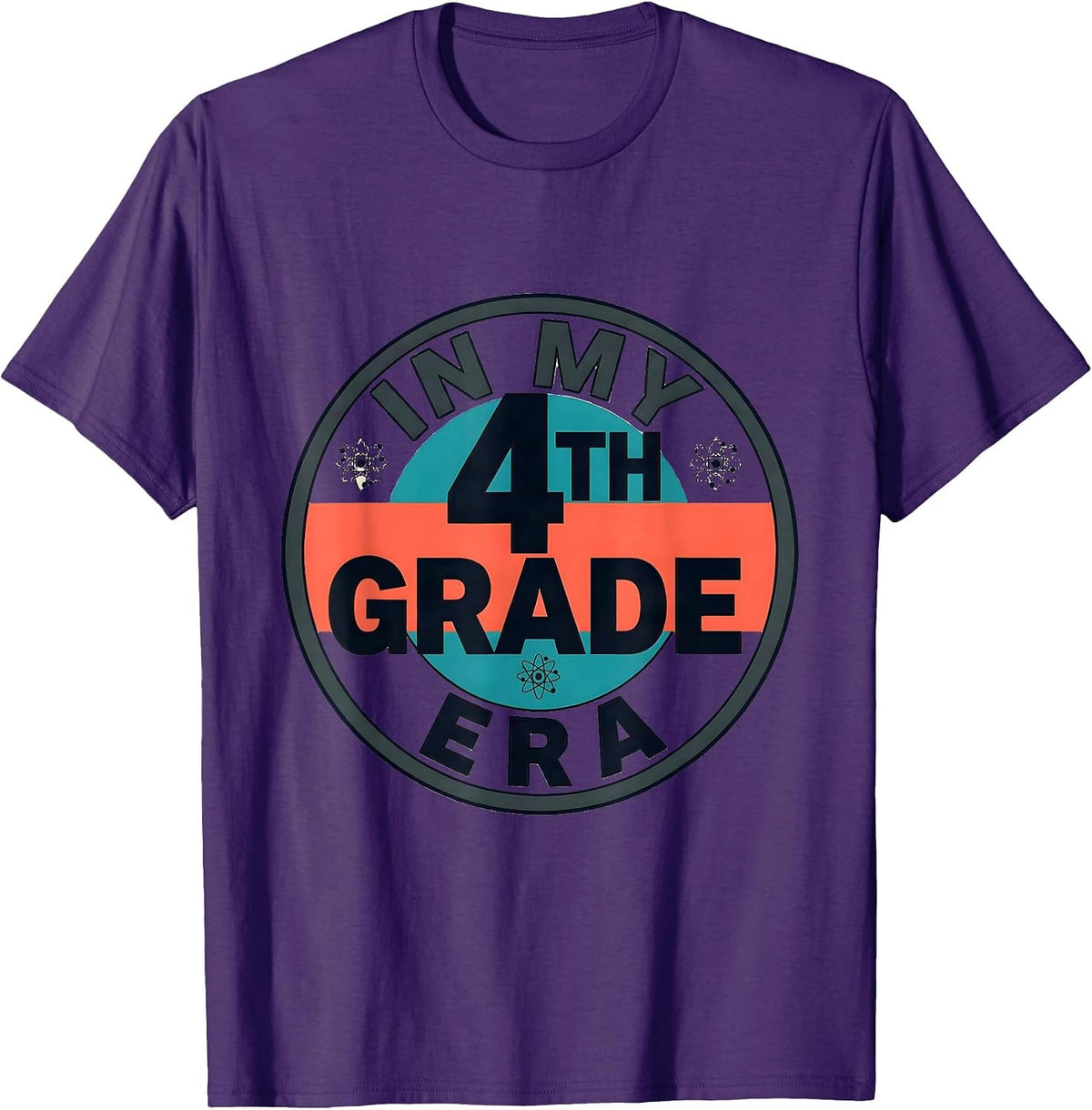 Men's In My 4th Grade Era Midcentury Modern Back to School T-Shirt - Purple