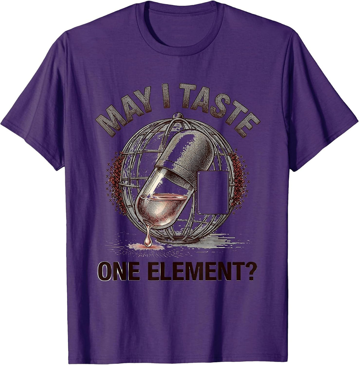 Men's May I Taste One Element Funny Periodic Table Science Teacher T-Shirt - Purple