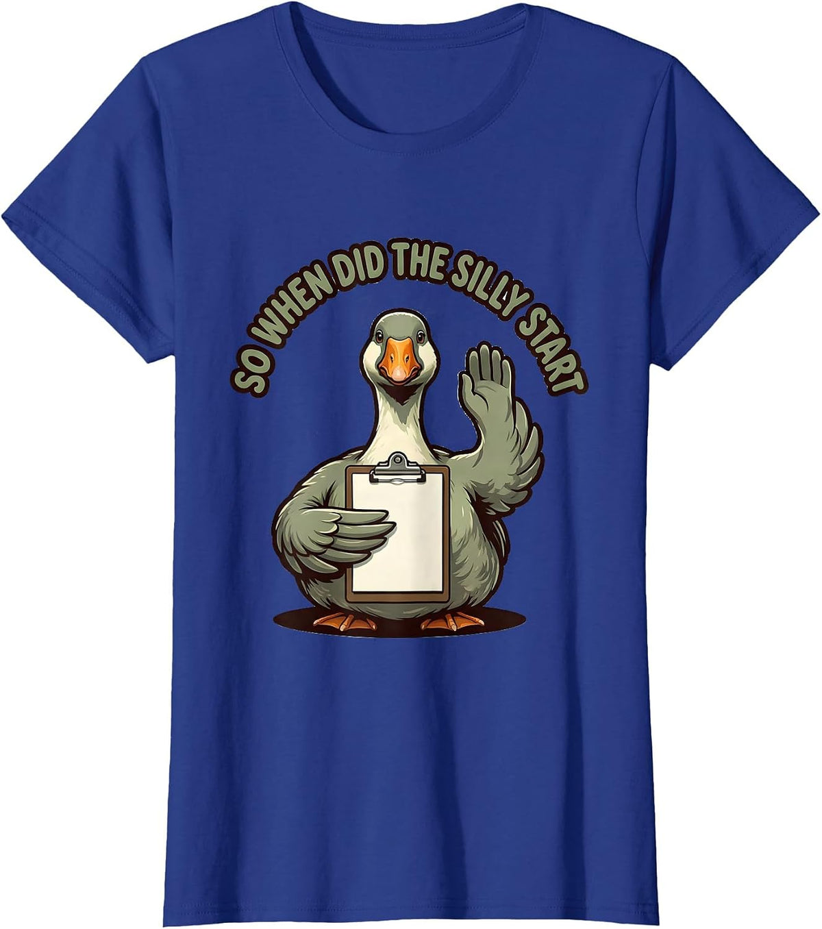 Women's So When Did The Silly Start Funny Mental Health Counselor T-Shirt - Royal Blue