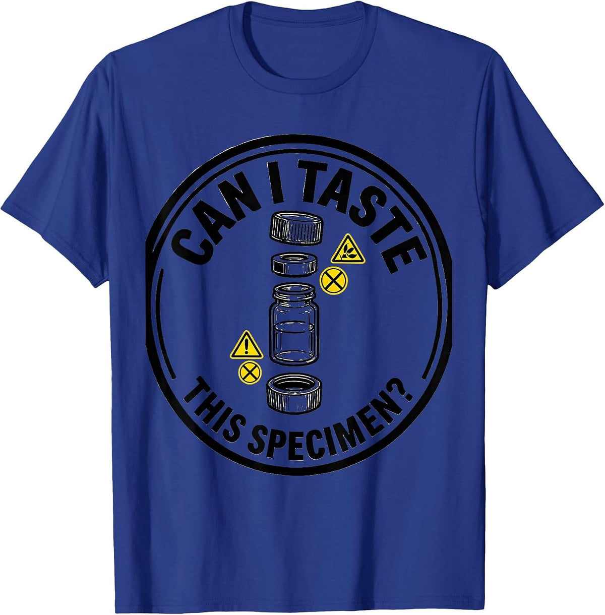 Can I Taste This Specimen Funny Periodic Table Science T-Shirt - Royal Blue
