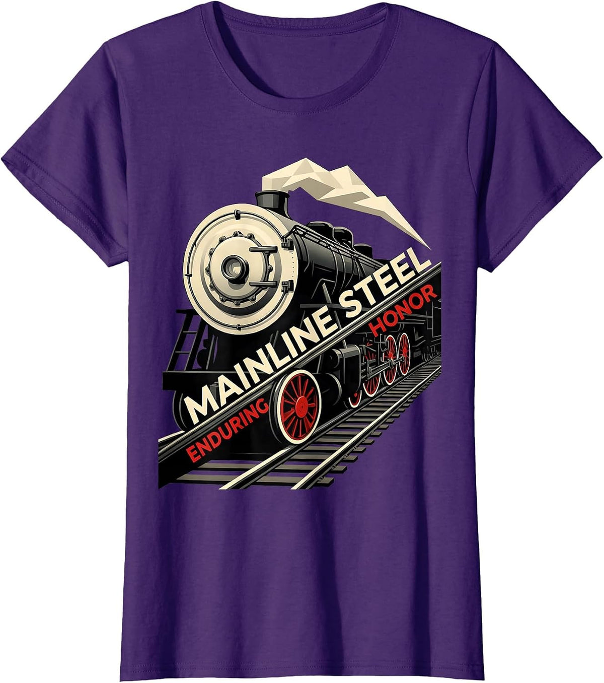 Women's Mainline Steel Enduring Honor Constructivist Steam T-Shirt - Purple