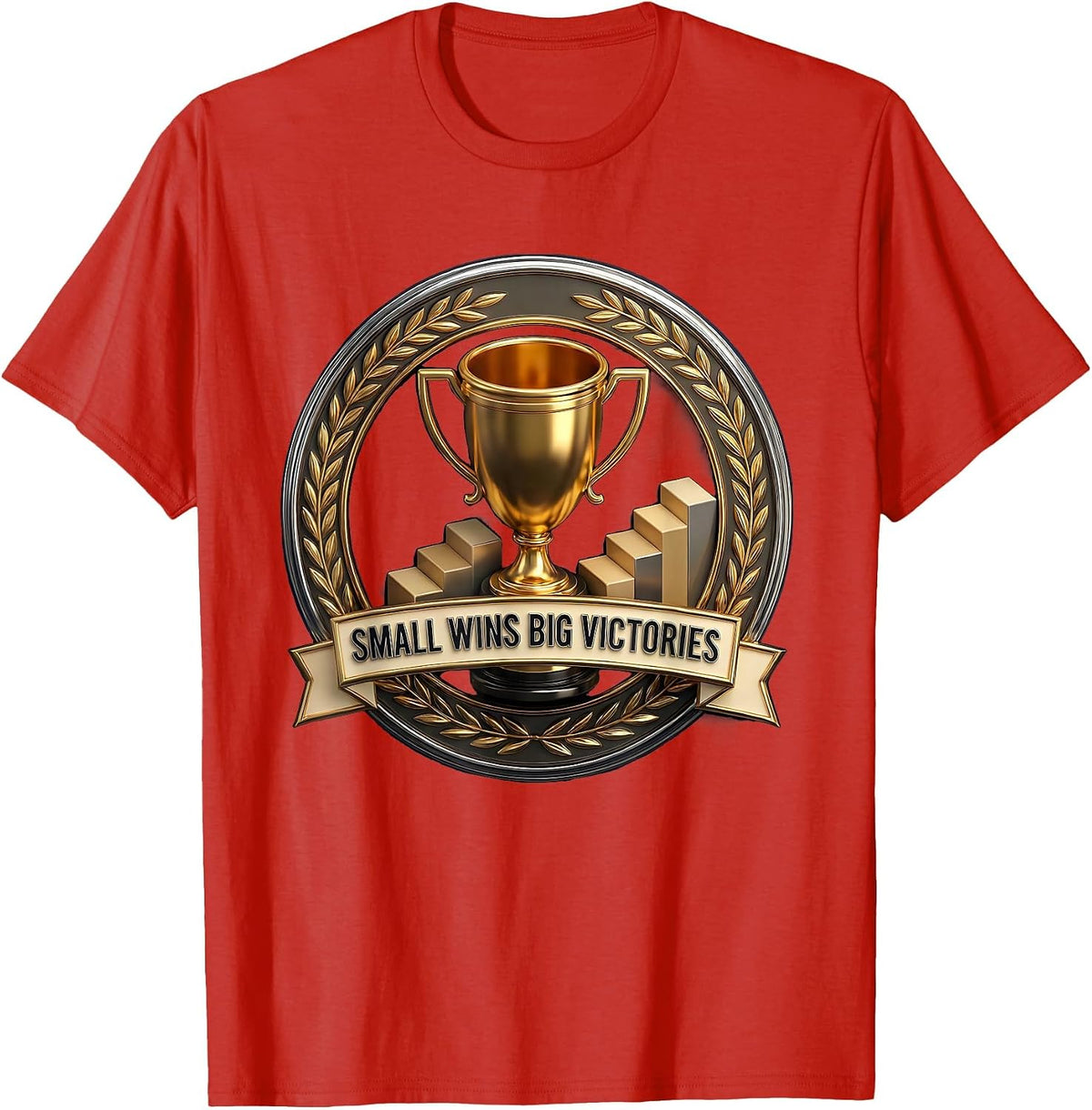 Men's Small Wins Big Victories Occupational Therapy Design T-Shirt - Red