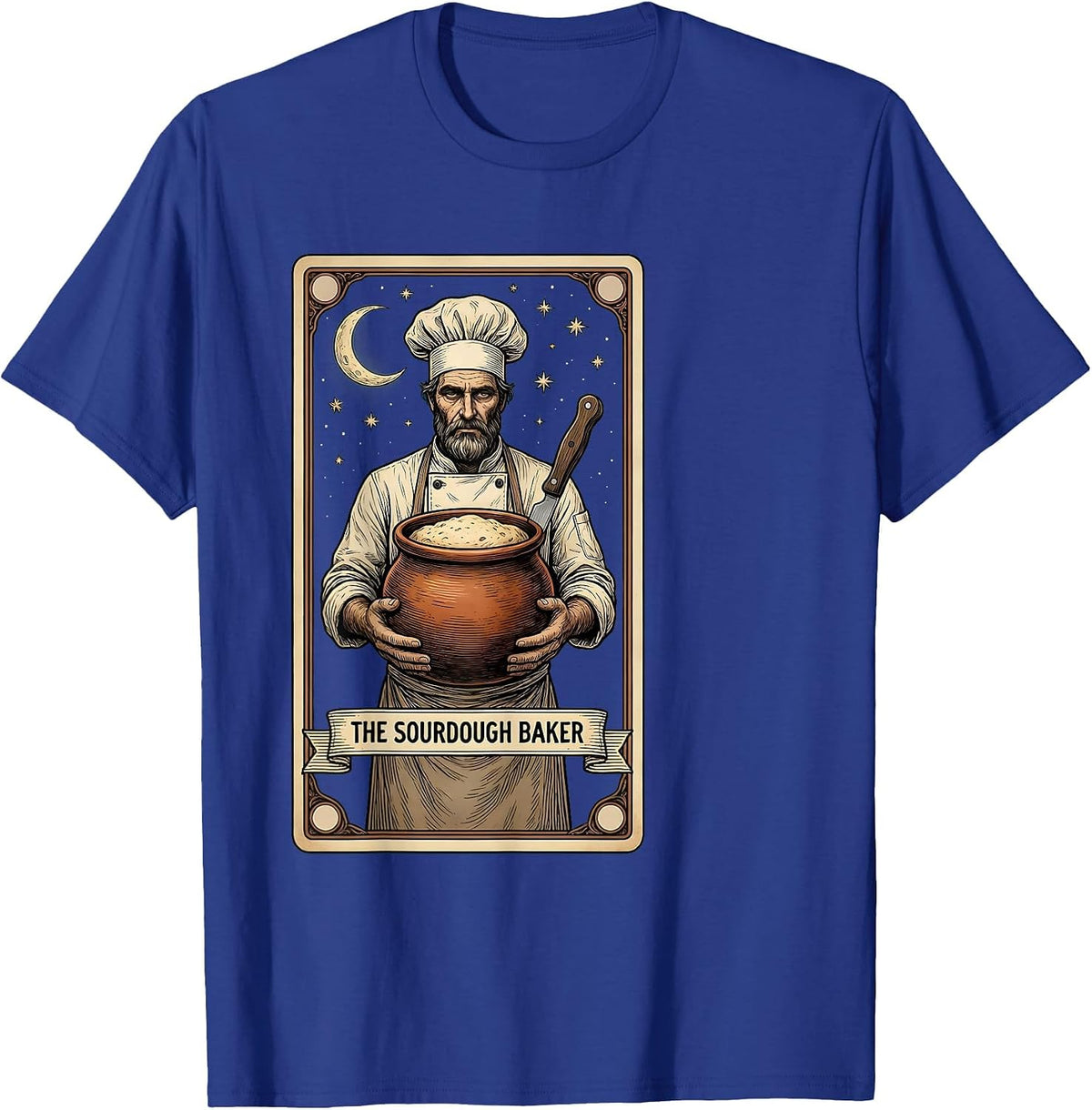 The Sourdough Baker Tarot Card Baker Humor Occult T-Shirt - Royal Blue