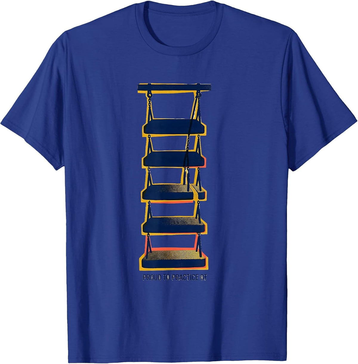 Men's Proud To Practice OT Funny Occupational Therapy Humor T-Shirt - Royal Blue