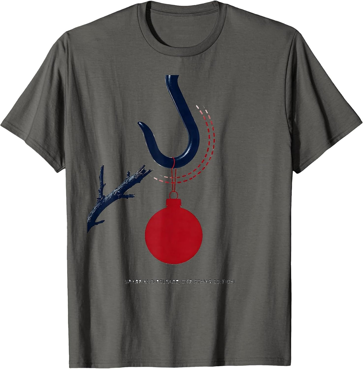 Men's Grasp And Release Christmas Edition Occupational Therapy OT T-Shirt - Asphalt Grey