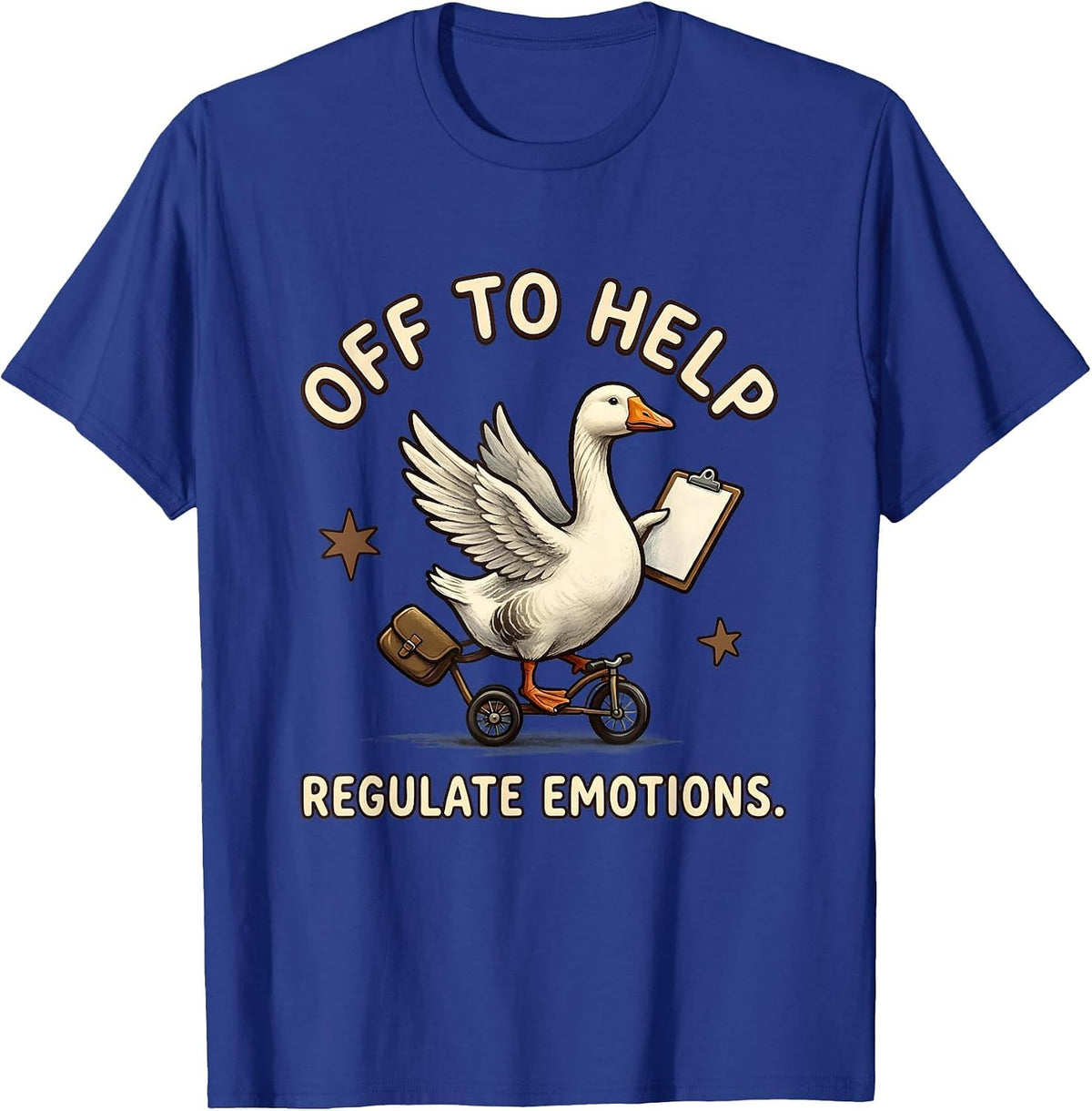 Men's Off To Help Regulate Emotions Funny Mental Health Counselor T-Shirt - Royal Blue