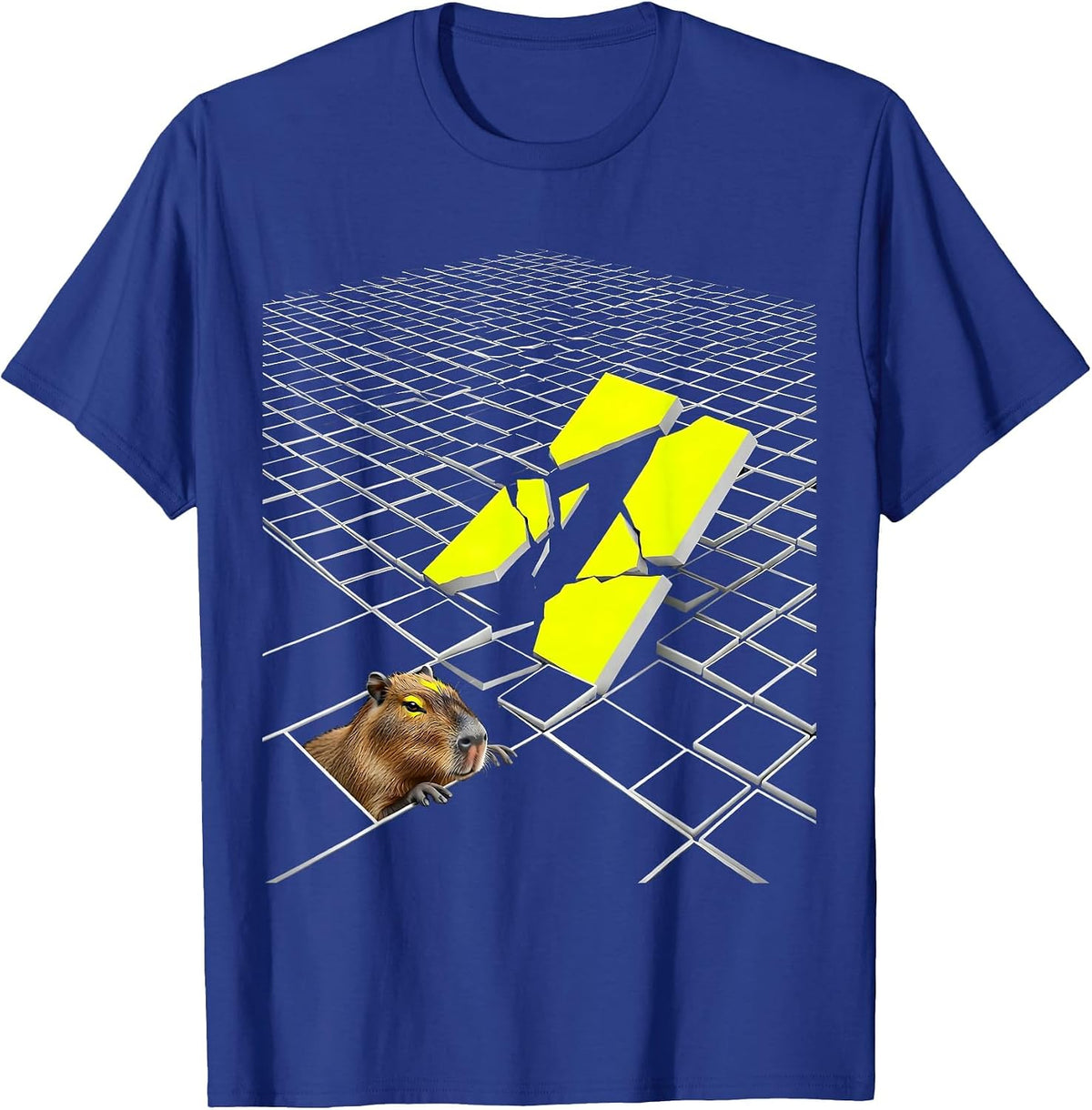 Men's Capybara Gamer Meme Funny Video Games T-Shirt - Royal Blue