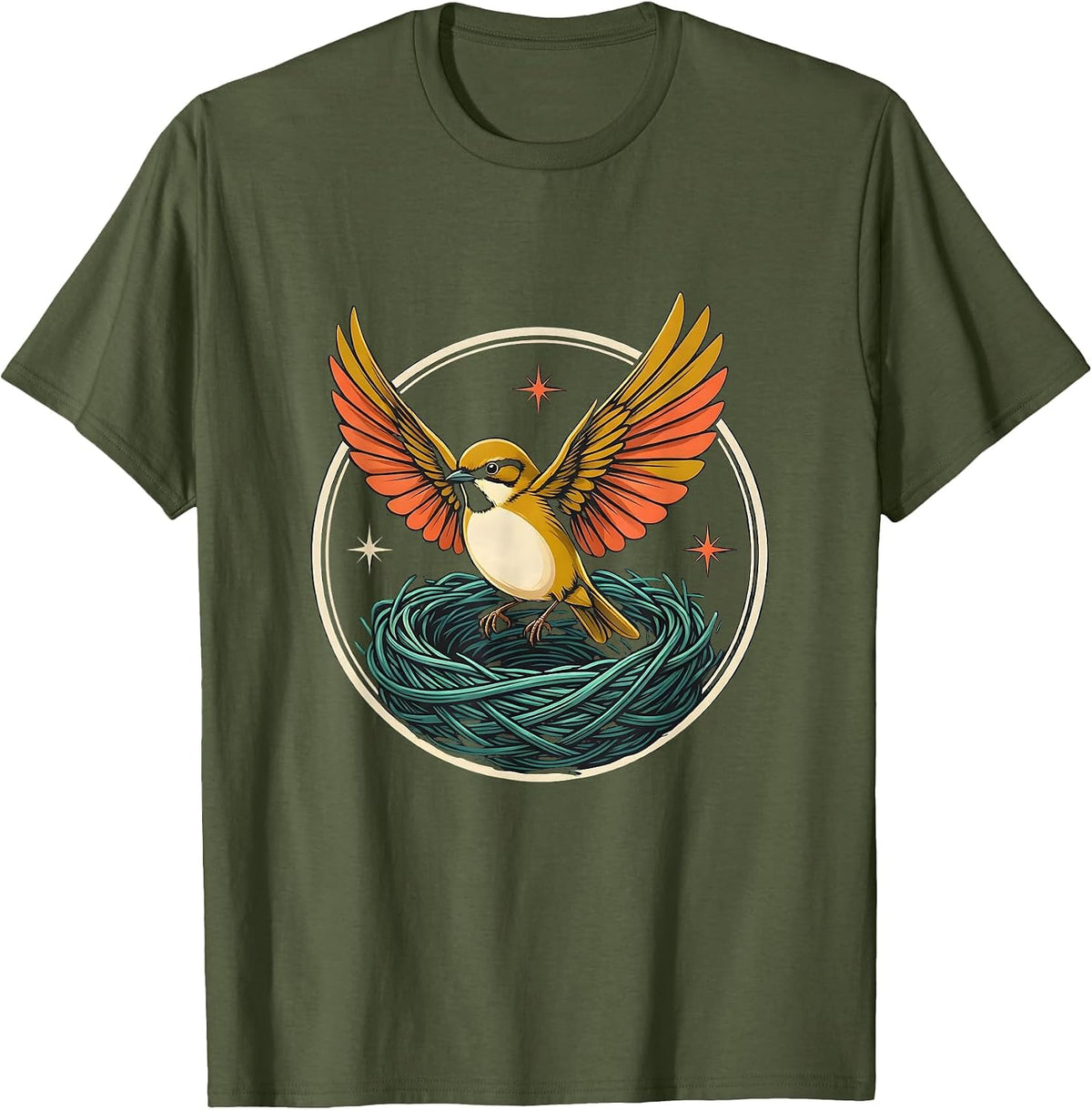 Occupational Therapy Bird Learning To Fly OT Gift T-Shirt - Olive Green