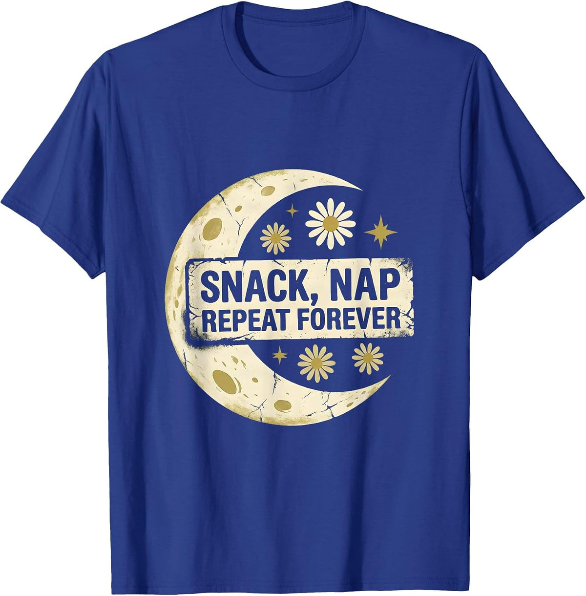 Men's Snack Nap Repeat Forever Preschool Teacher T-Shirt - Royal Blue