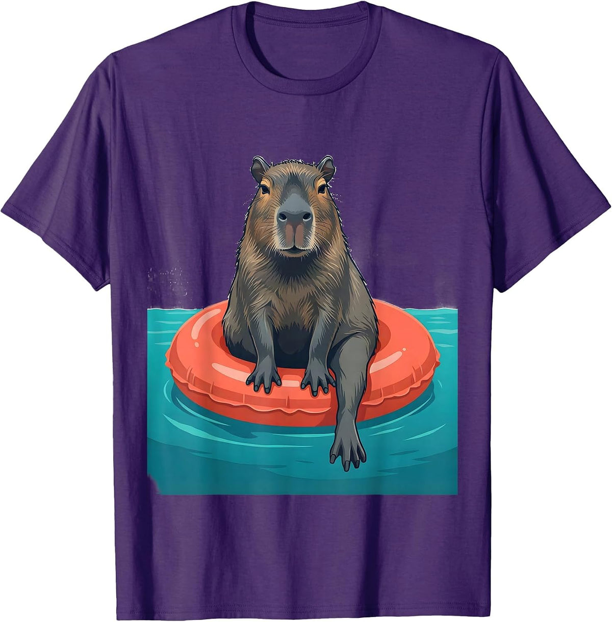 Capybara Meme Animal Lover Humor Funny T-Shirt - Purple
