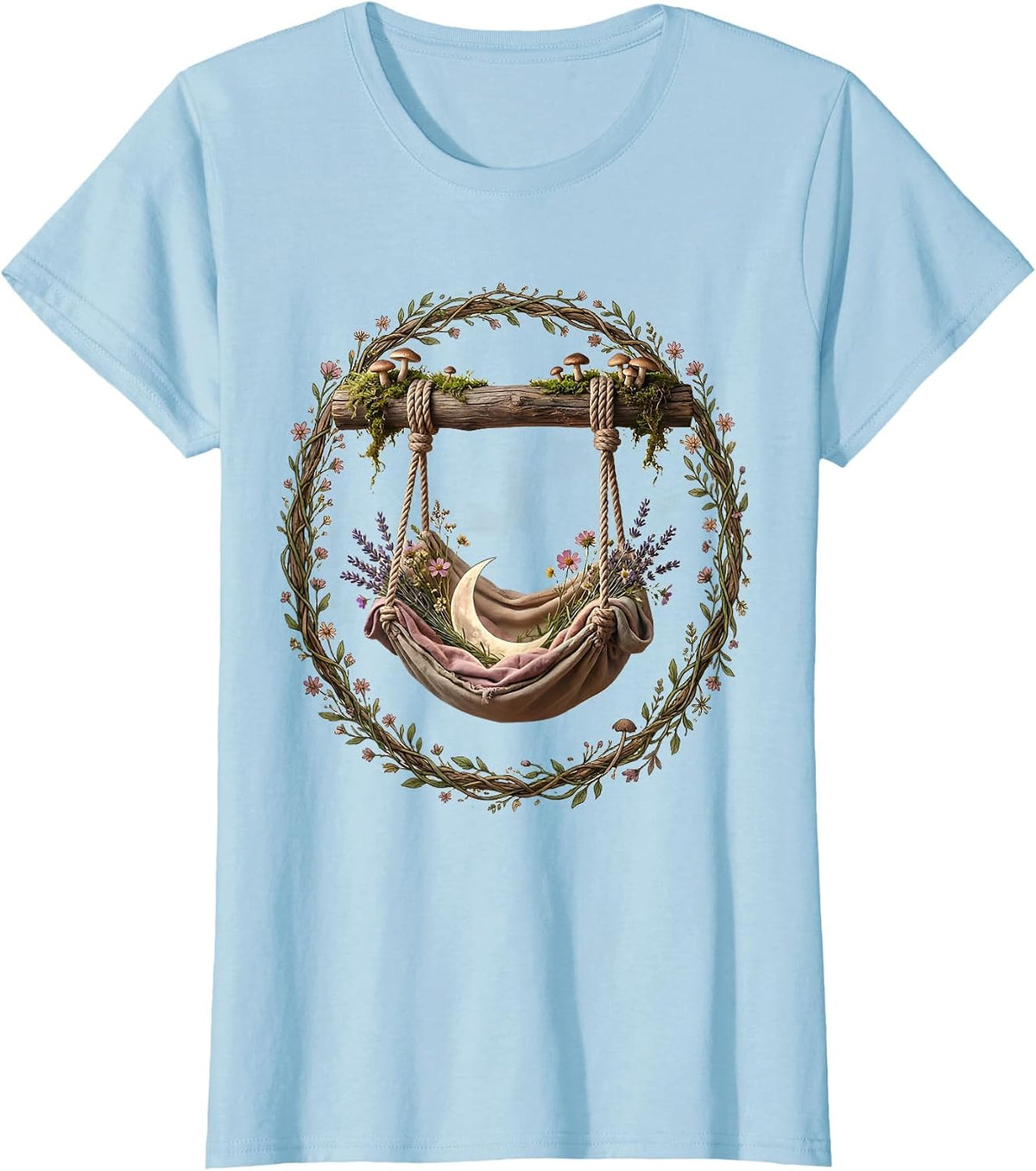 Women's Occupational Therapy Sensory Swing Illustration T-Shirt - Baby Blue
