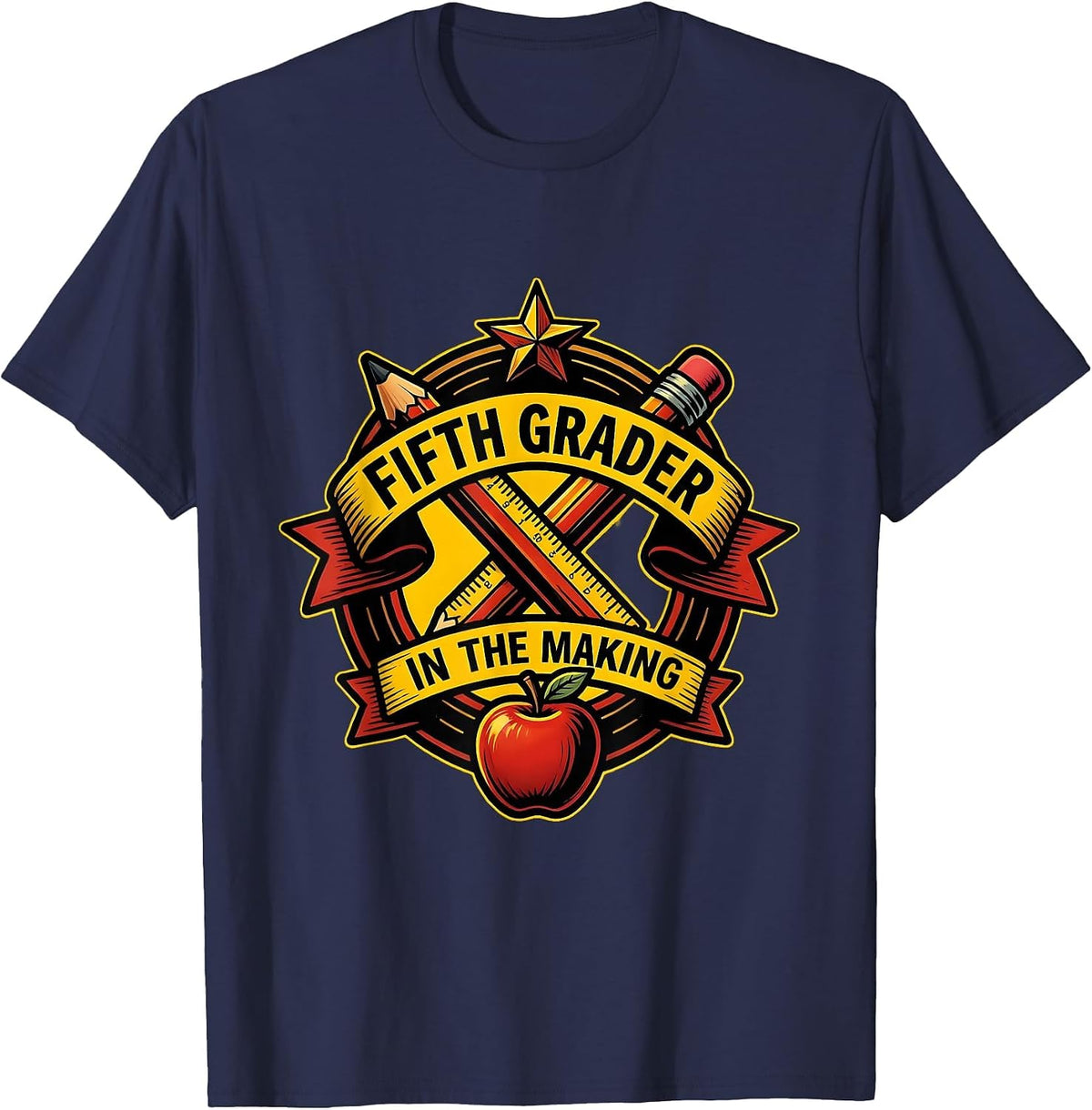 Fifth Grader In The Making 5th Grade Design T-Shirt - Navy Blue