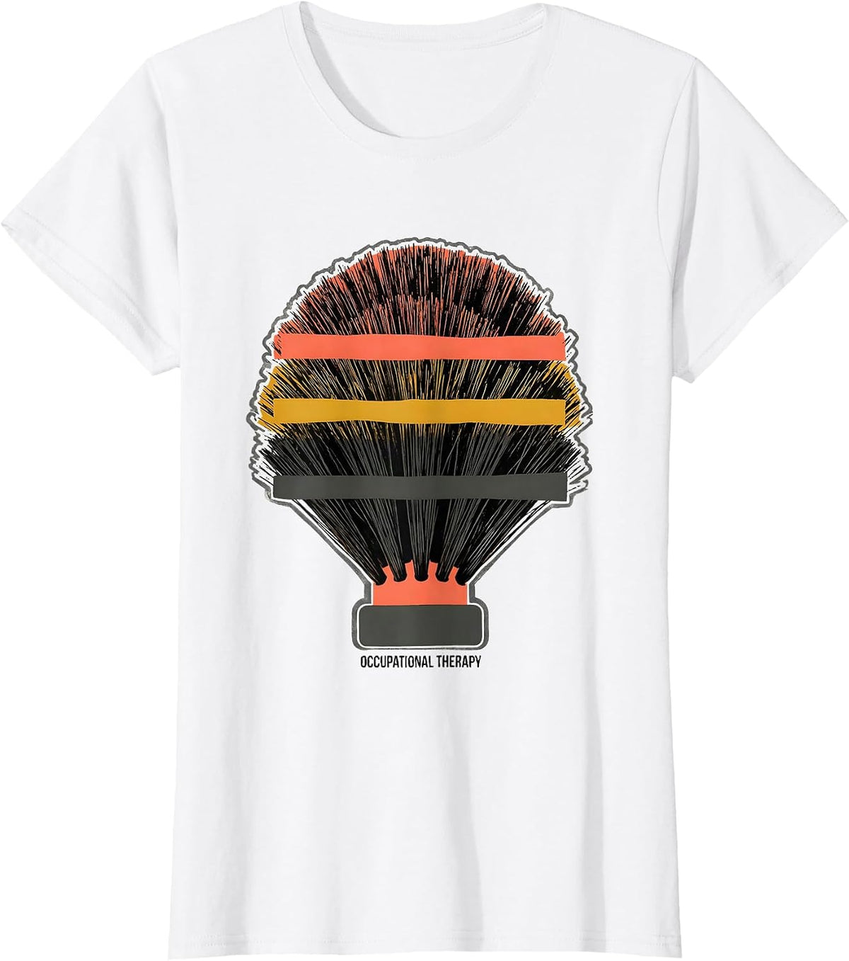 Women's Occupational Therapy Retro Screenprint OT Month Gift T-Shirt - White