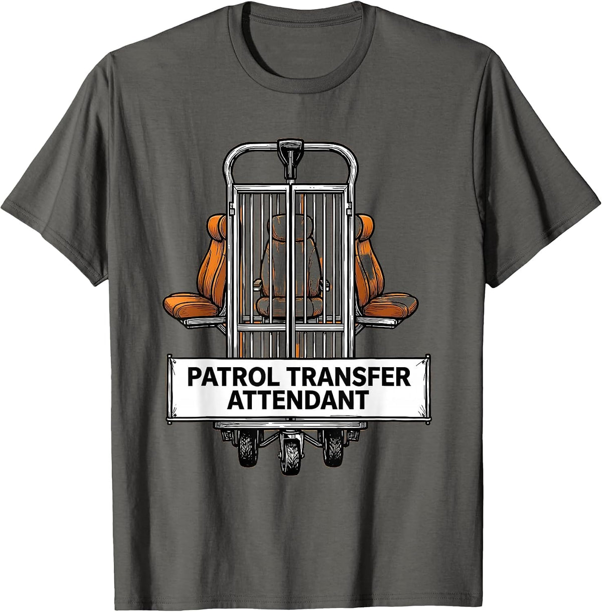 Men's Patrol Transfer Attendant Exploded View Technical Police T-Shirt - Asphalt Grey