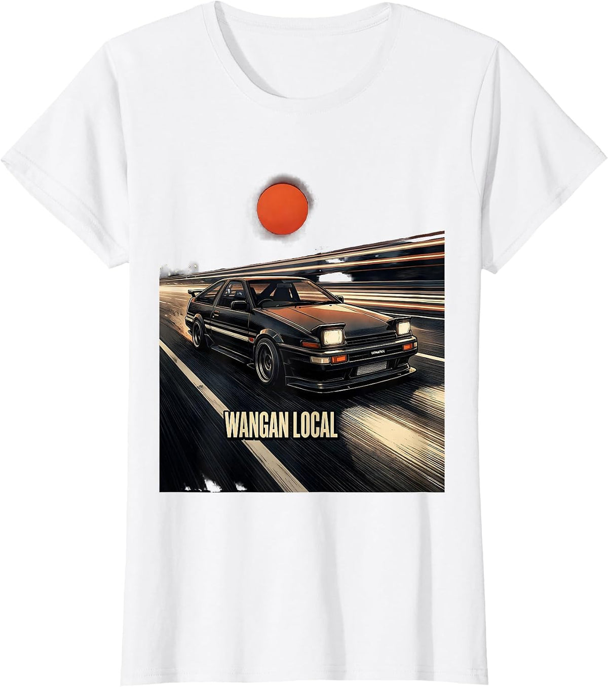 Wangan Local Vintage JDM Drift Car Tuner Retro Streetwear T-Shirt - White