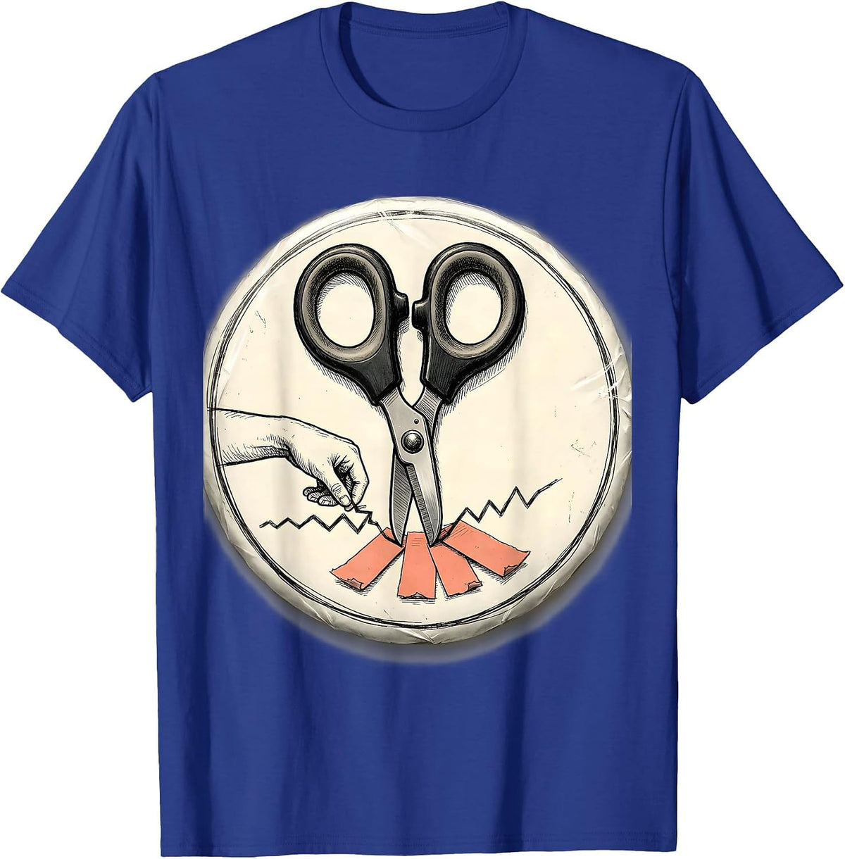Adaptive Scissors Occupational Therapy Humor Gift T-Shirt - Royal Blue