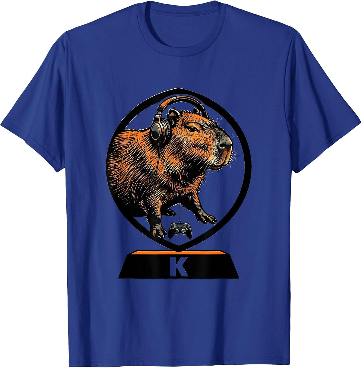 K Funny Capybara Gamer Meme Humor Video Games T-Shirt - Royal Blue