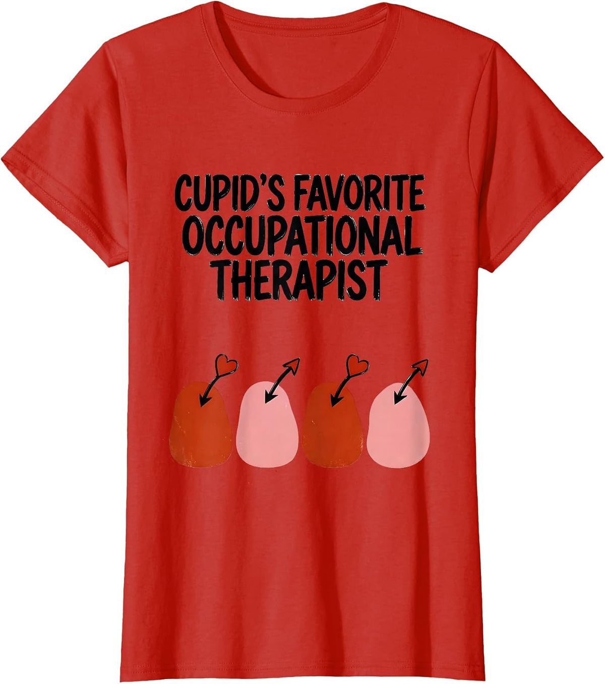 Cupid's Favorite Occupational Therapist Funny Valentine T-Shirt - Red