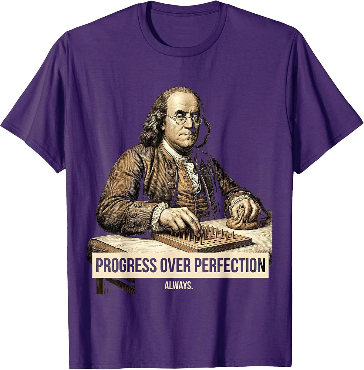 Progress Over Perfection Occupational Therapy Design T-Shirt - Purple