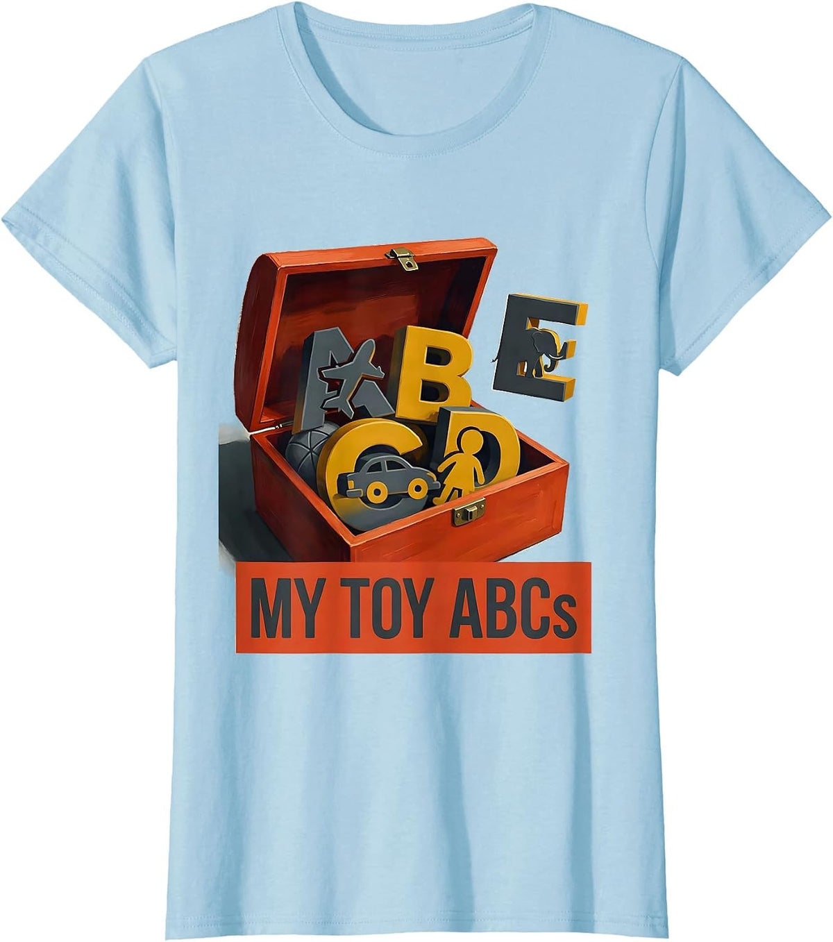 My Toy ABCs Educational Kids Alphabet Learning Preschool T-Shirt - Baby Blue