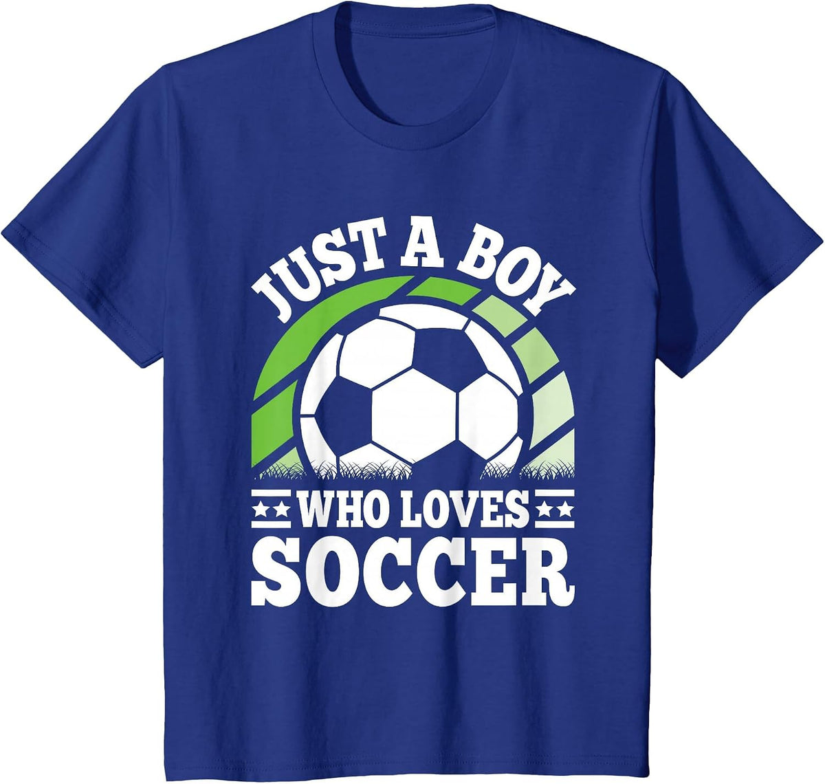 Just A Boy Who Loves Soccer Funny Soccer Player Boys Kids T-Shirt - Royal Blue