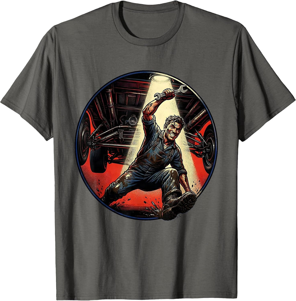 I Cant But I Know A Guy Mechanic Design T-Shirt - Asphalt Grey