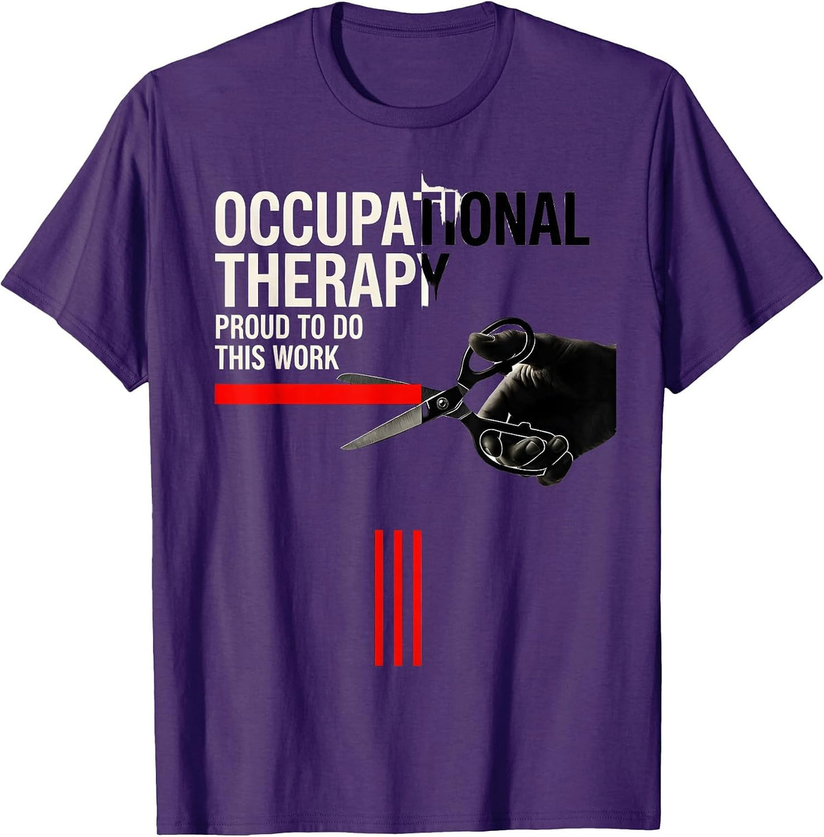 Men's Occupational Therapy Proud To Do This Work Professional T-Shirt - Purple