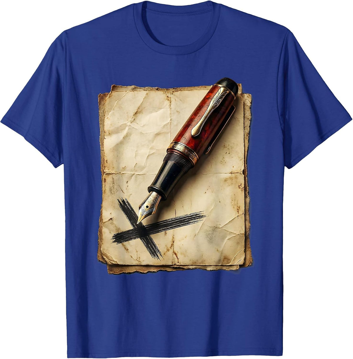 English Teacher Red Pen Correction Graphic T-Shirt - Royal Blue