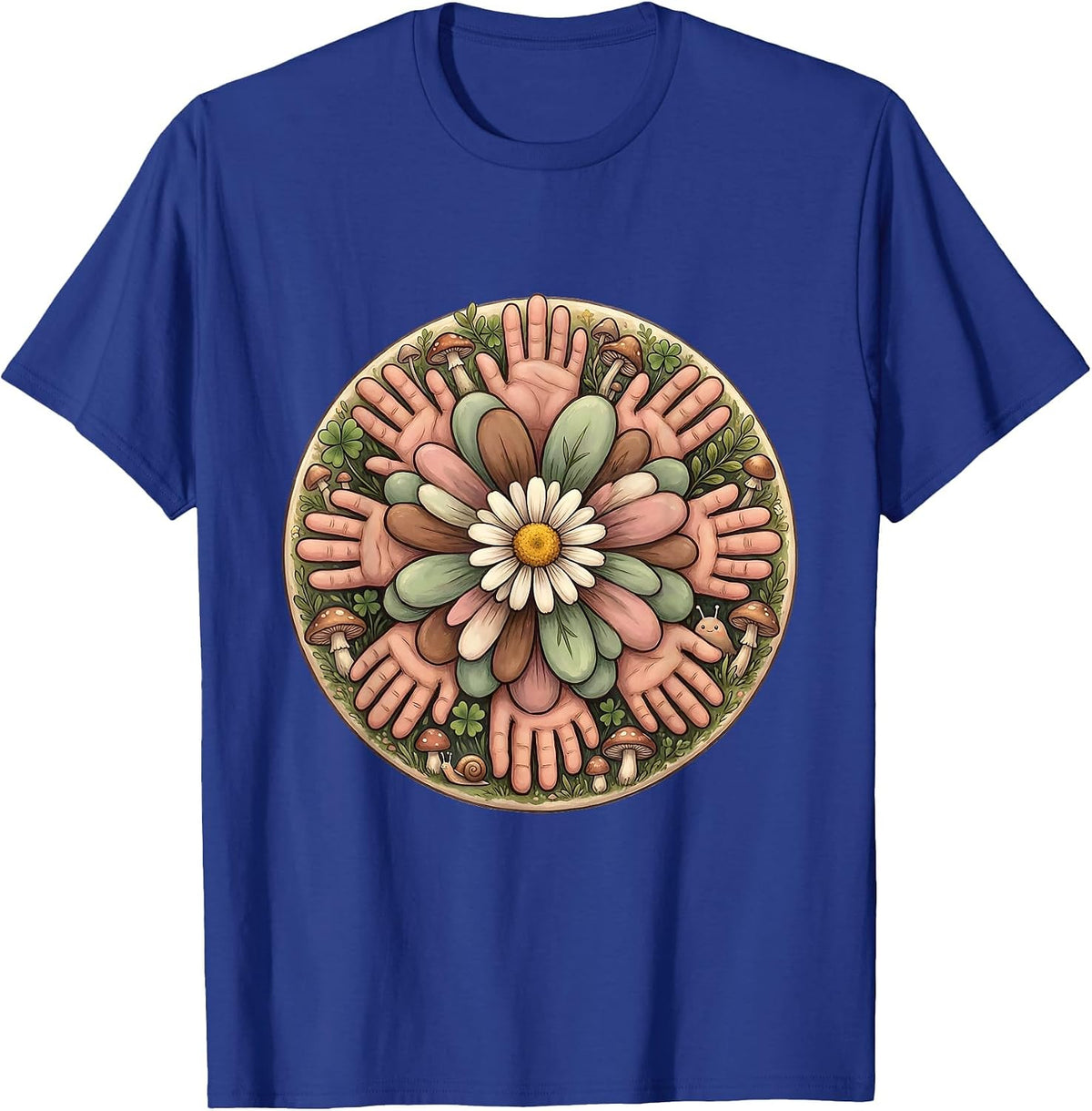Preschool Teacher Finger Paint Tiny Hands Graphic T-Shirt - Royal Blue