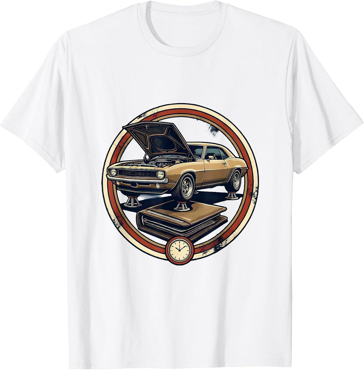 Men's Sealed Classic Coupe Garage Humor Car Enthusiast T-Shirt - White
