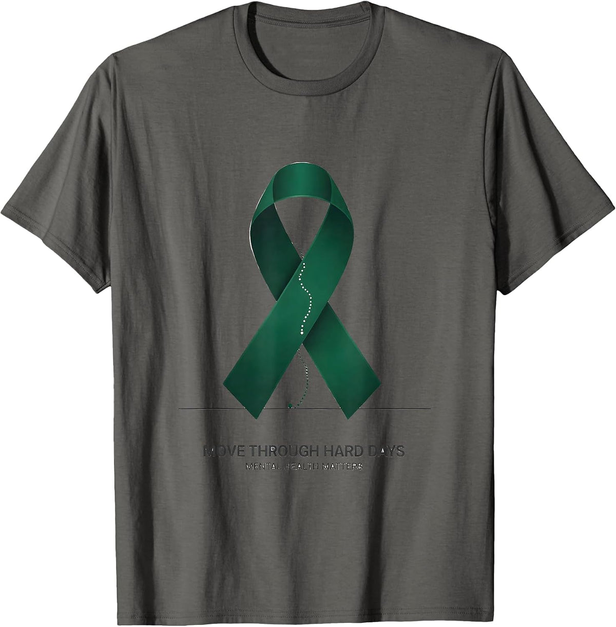 Men's Move Through Hard Days Mental Health Matters T-Shirt - Asphalt Grey