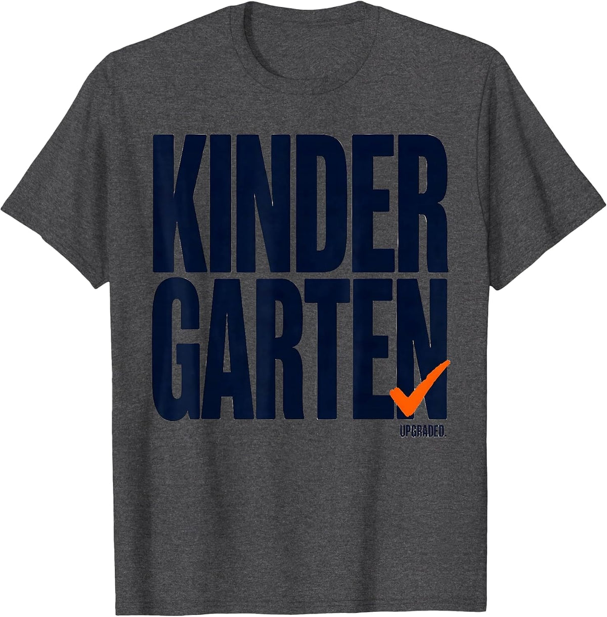 Kindergarten Upgraded Retro Back To School Teacher First Day T-Shirt - Dark Heather Grey