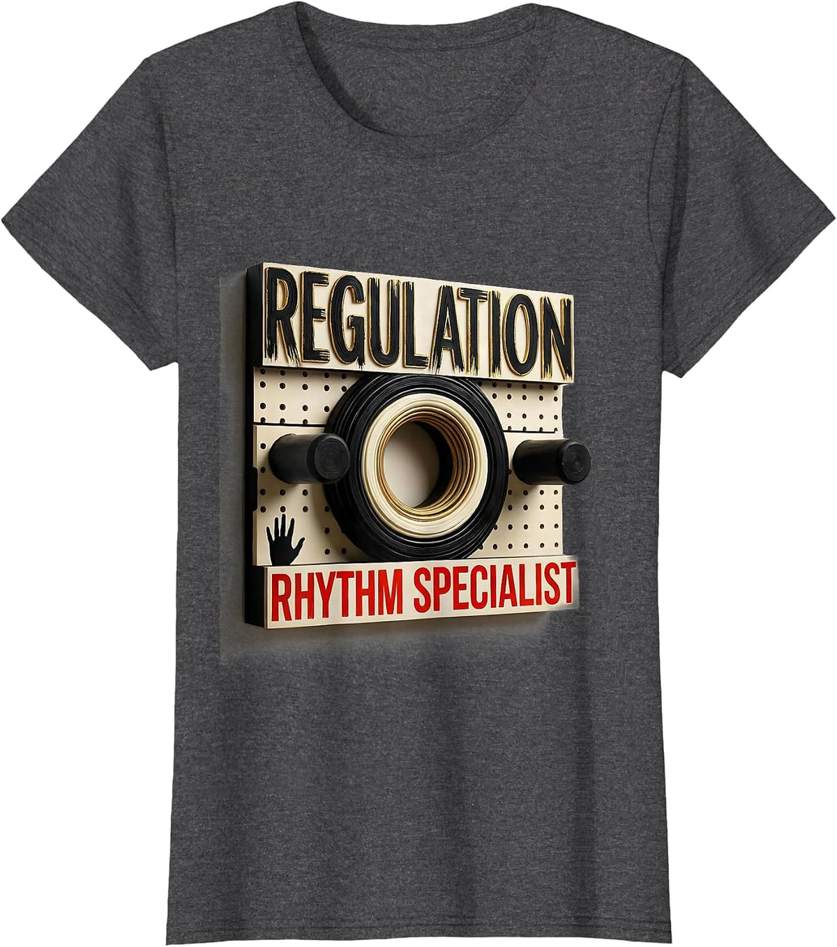 Women's Regulation Rhythm Specialist Occupational Therapy Sensory T-Shirt - Dark Heather Grey