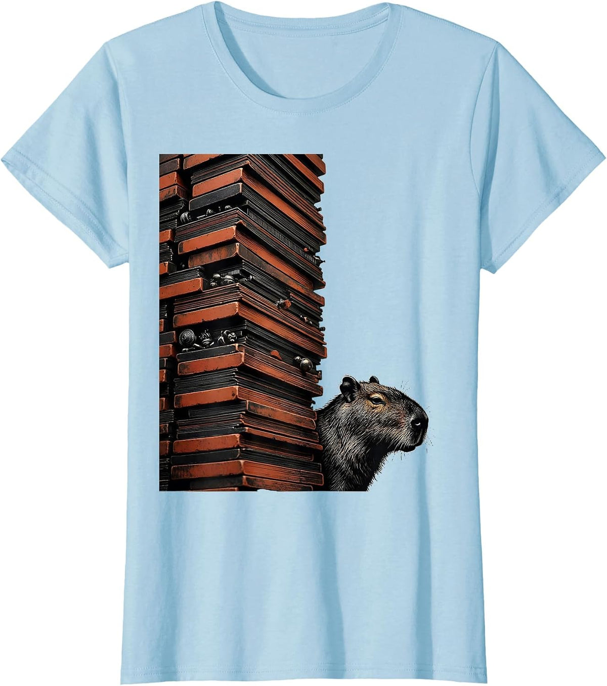 Capybara Meme Funny Animal Humor Video Games T-Shirt - Baby Blue