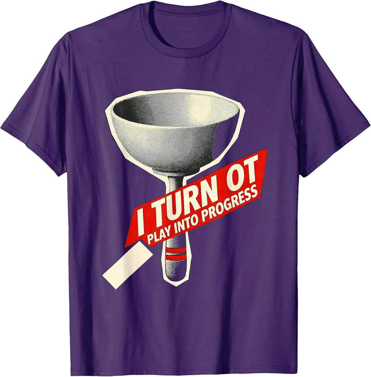 Men's I Turn OT Play Into Progress Occupational Therapy Pediatric T-Shirt - Purple