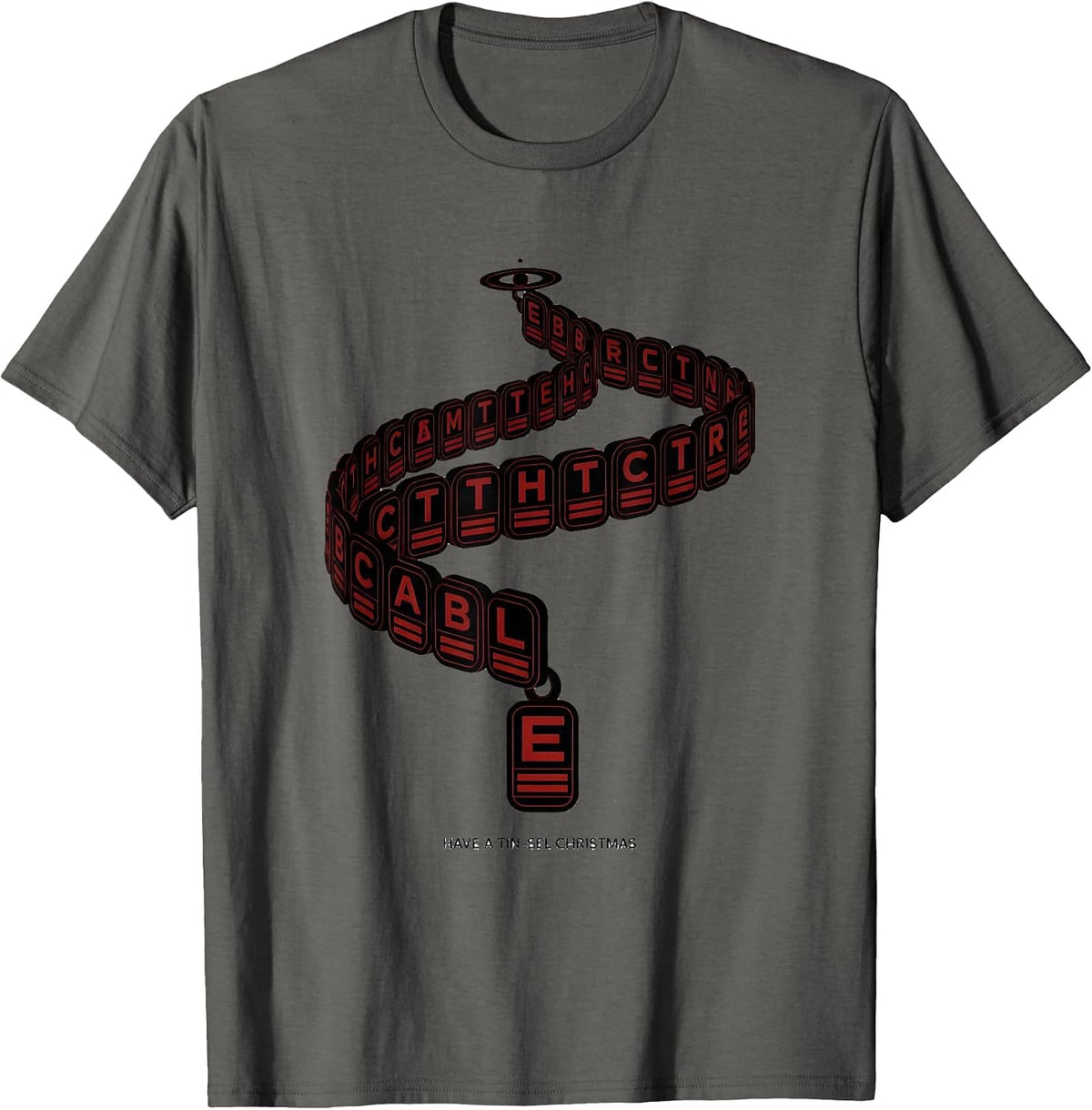 Have A Tin-sel Christmas Geometric Science Teacher Christmas T-Shirt - Asphalt Grey