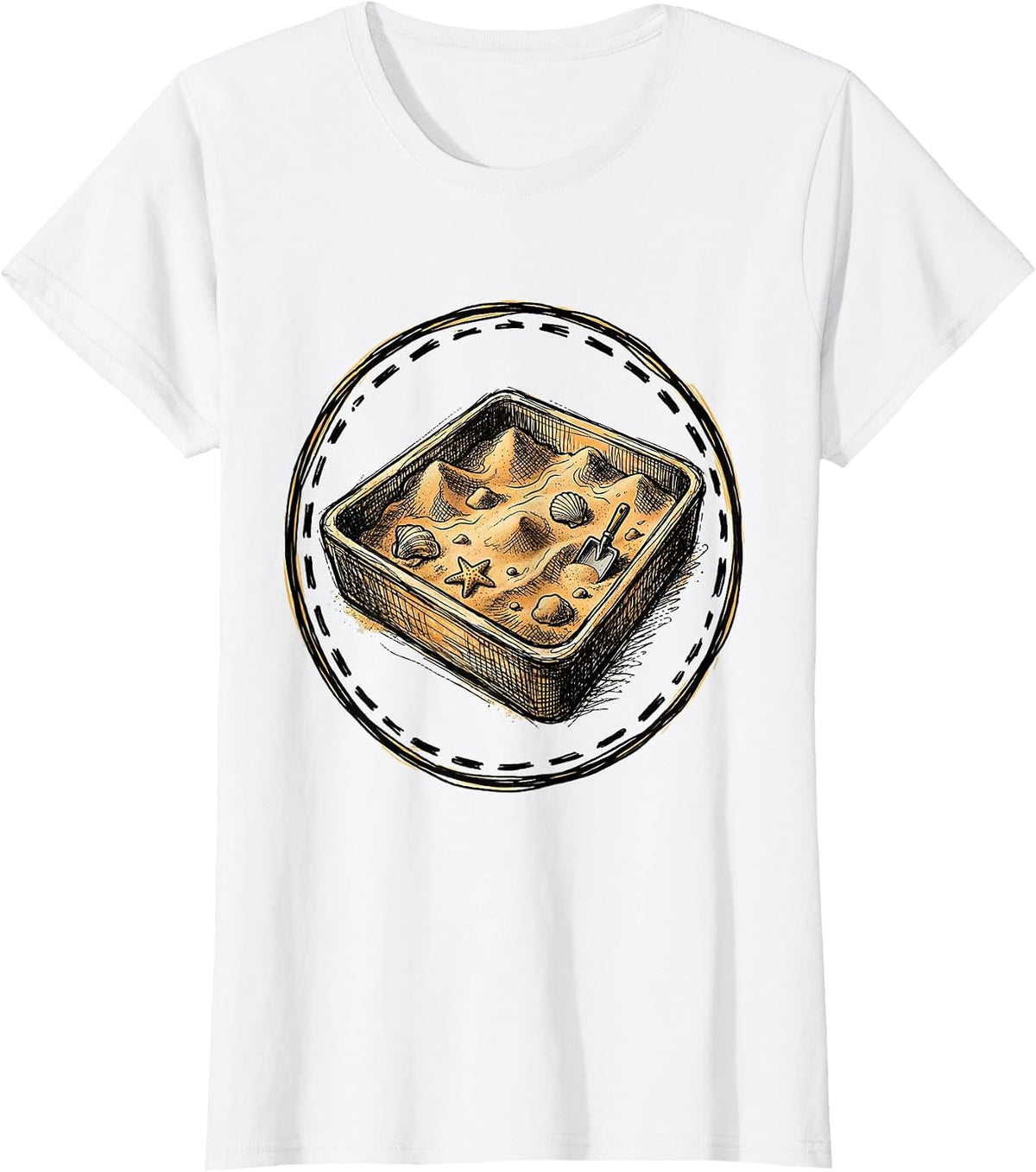 Women's Preschool Teacher Kinetic Sand Sensory Bin Graphic T-Shirt - White