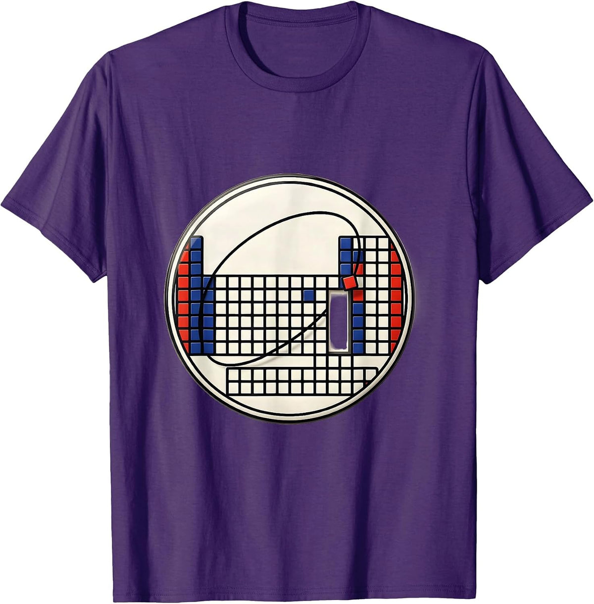 Sealed Periodic Table Badge Funny Science Lover Gift T-Shirt - Purple