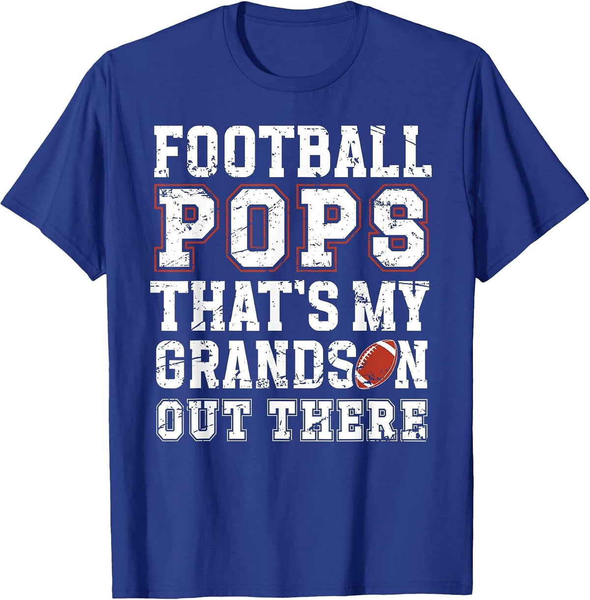 Proud Football Pops of A Football Player Pops T-Shirt - Royal Blue