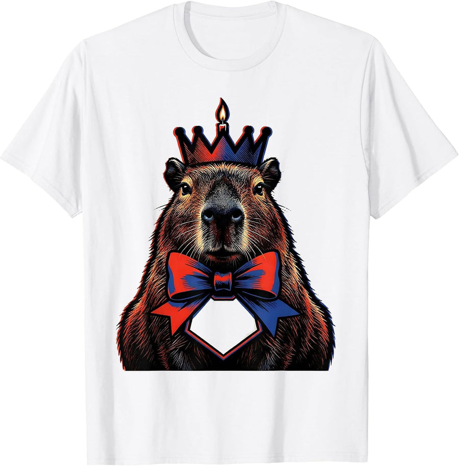 Men's Birthday Capybara Hybrid Meme Birthday Party Humor T-Shirt - White