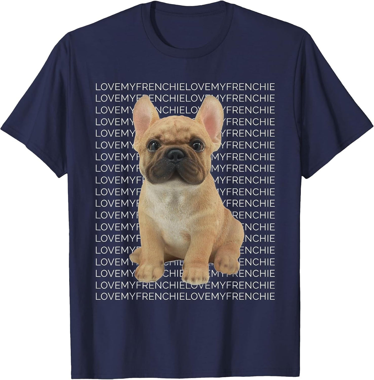 I Love My Frenchie T-Shirt - Navy Blue