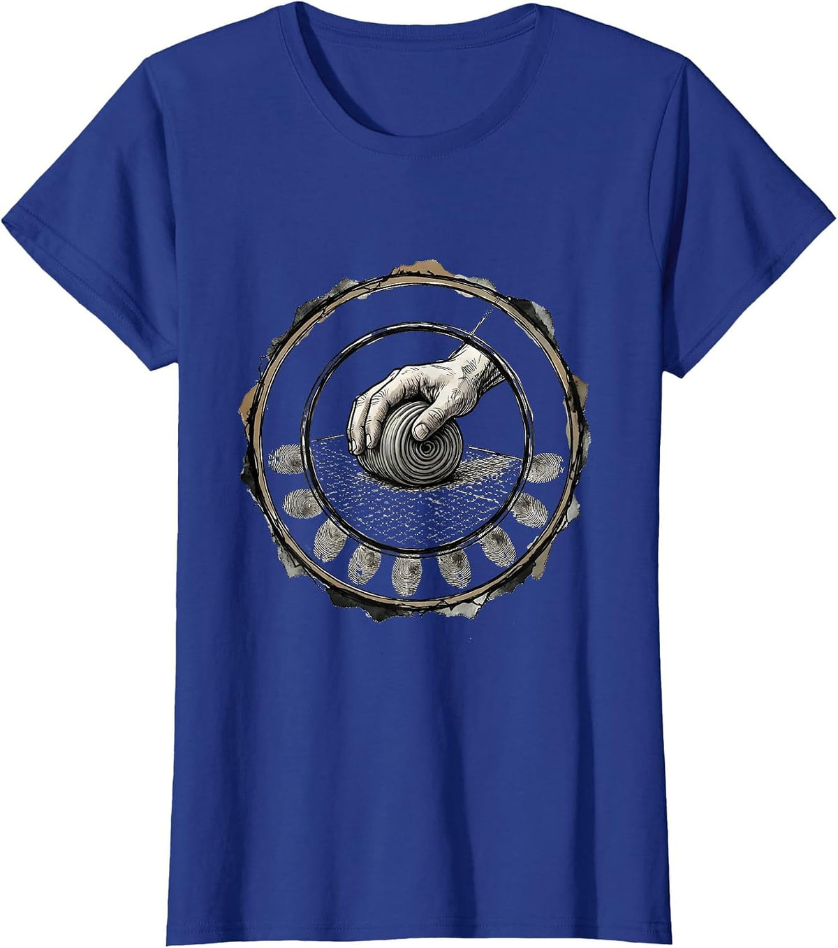Women's Therapy Putty Coil Occupational Therapy OT Humor T-Shirt - Royal Blue