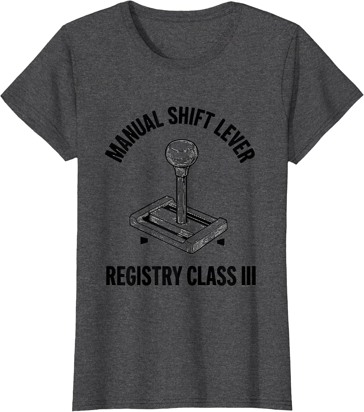 Women's Manual Shift Lever Registry Class III Car Guy T-Shirt - Dark Heather Grey