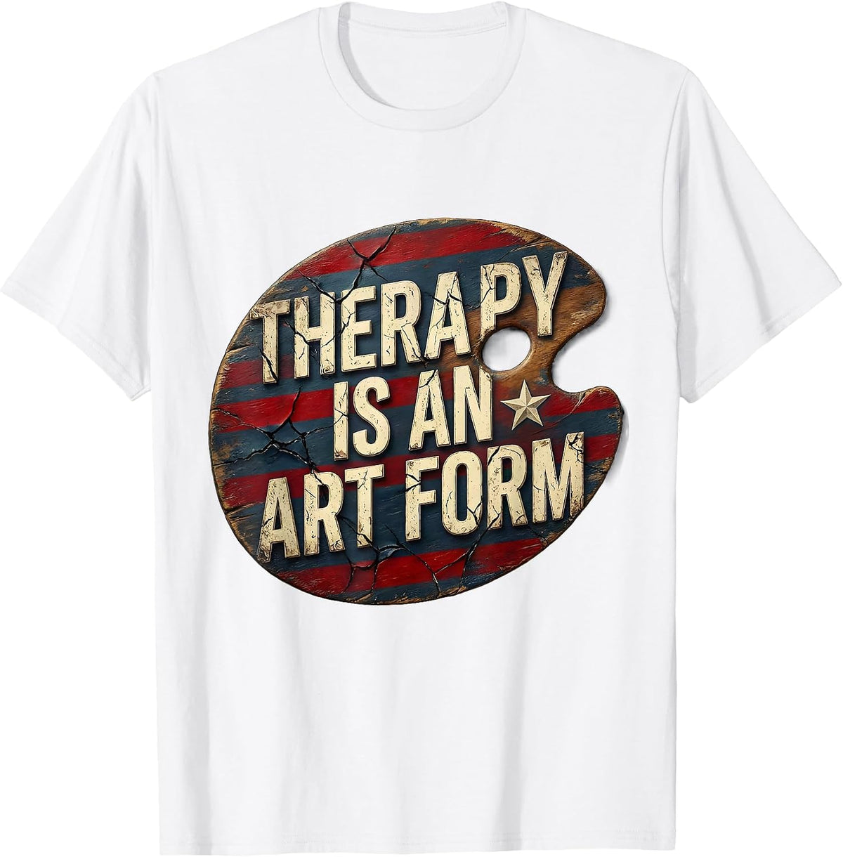 Men's Therapy Is An Art Form Occupational Therapy Design T-Shirt - White