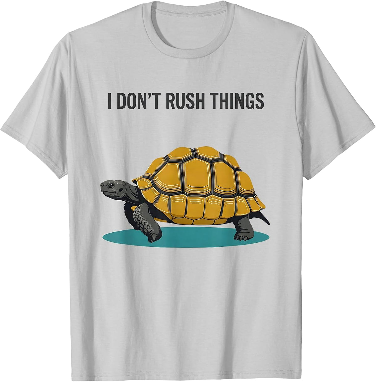 Men's I Don't Rush Things Midcentury Modern Tortoise Lover Gift T-Shirt - Silver Grey