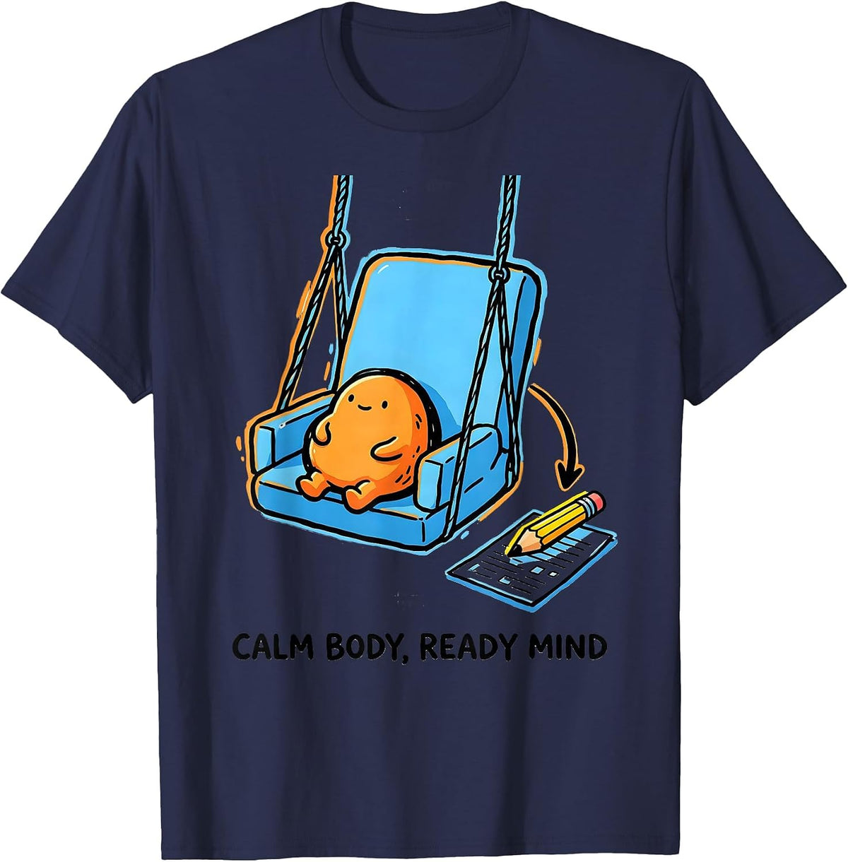 Men's Calm Body, Ready Mind Occupational Therapy Sensory T-Shirt - Navy Blue