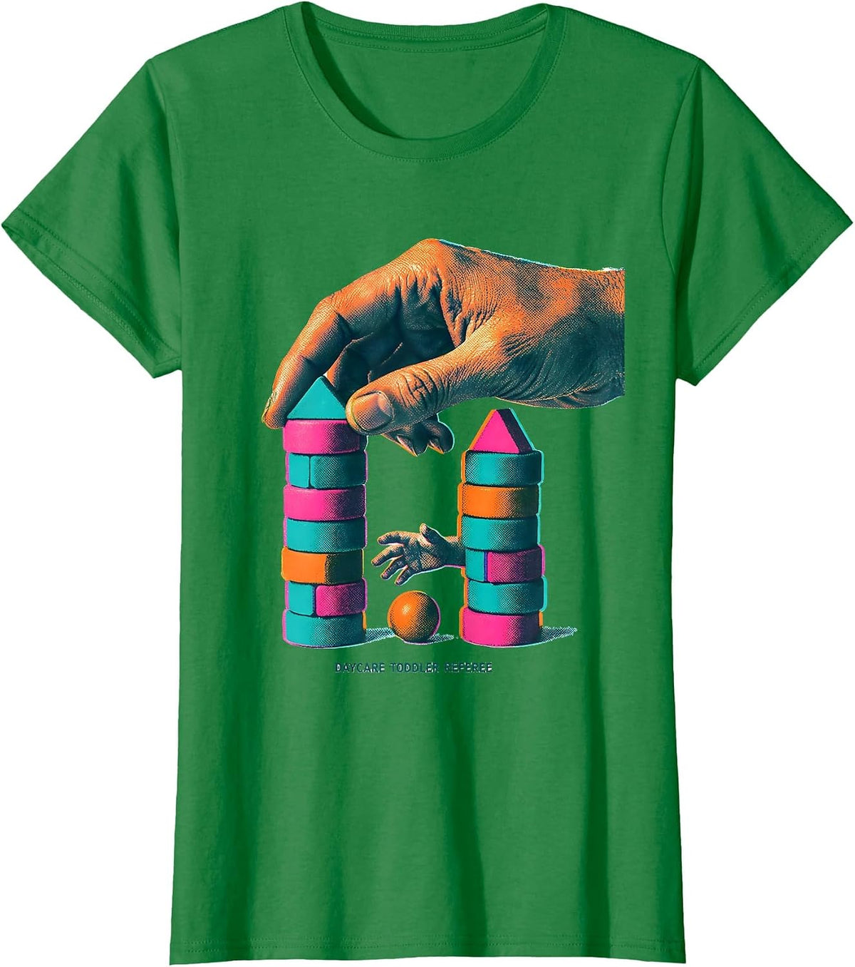 Women's Daycare Toddler Referee Funny Childcare Provider Toddler T-Shirt - Kelly Green